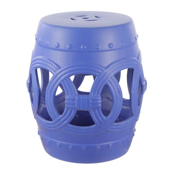 Lucky Coins 16" Chinese Ceramic Drum Garden Stool - JONATHAN Y